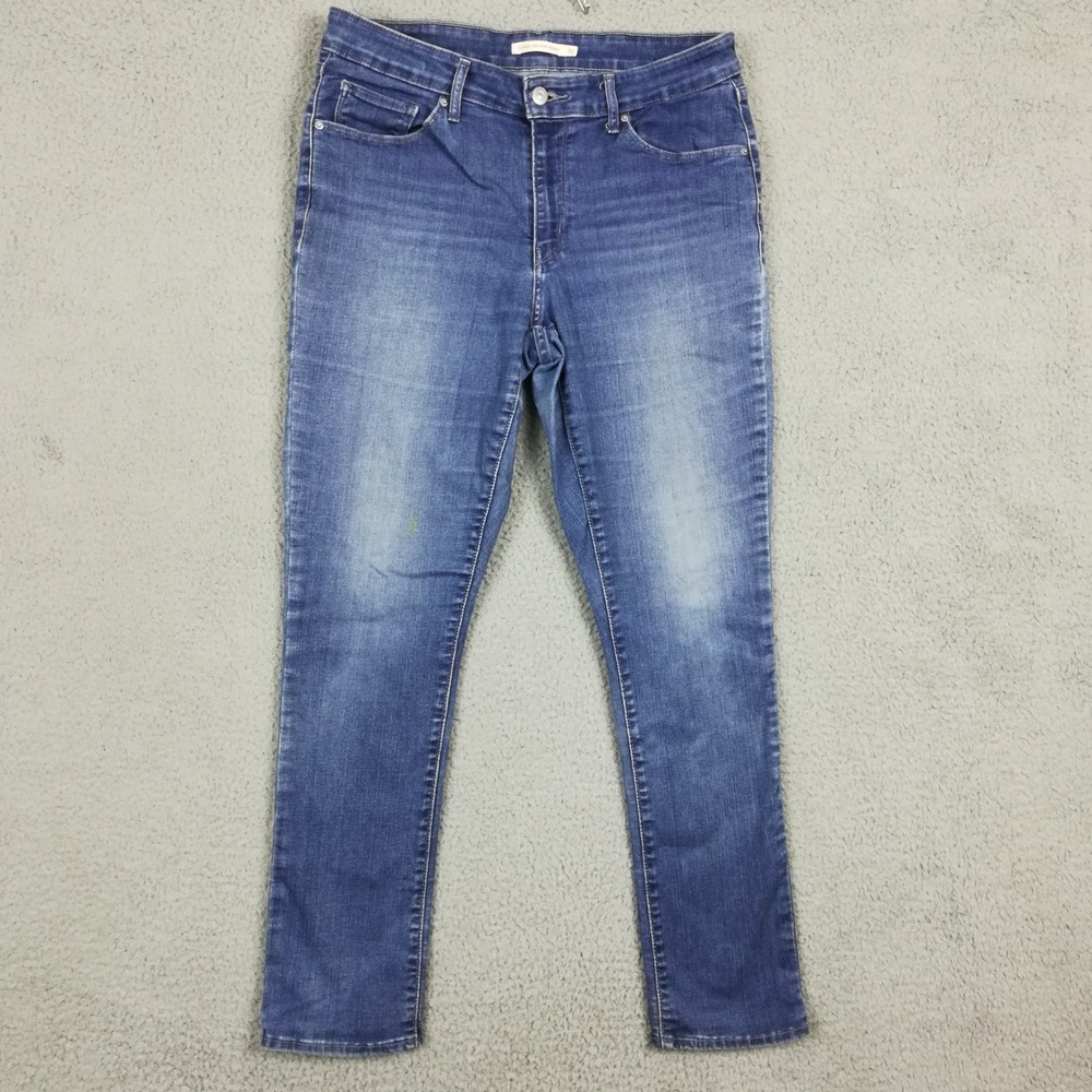 Levi's Womens Jeans Classic Mid Rise Skinny Blue Denim‎ Medium Wash Stretch 32